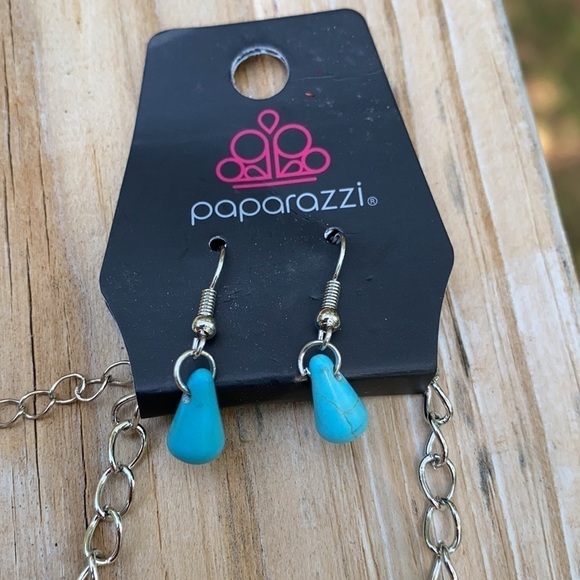 Paparazzi 3 Piece Jewelry Boho Aztec Set Teal - Picture 6 of 7